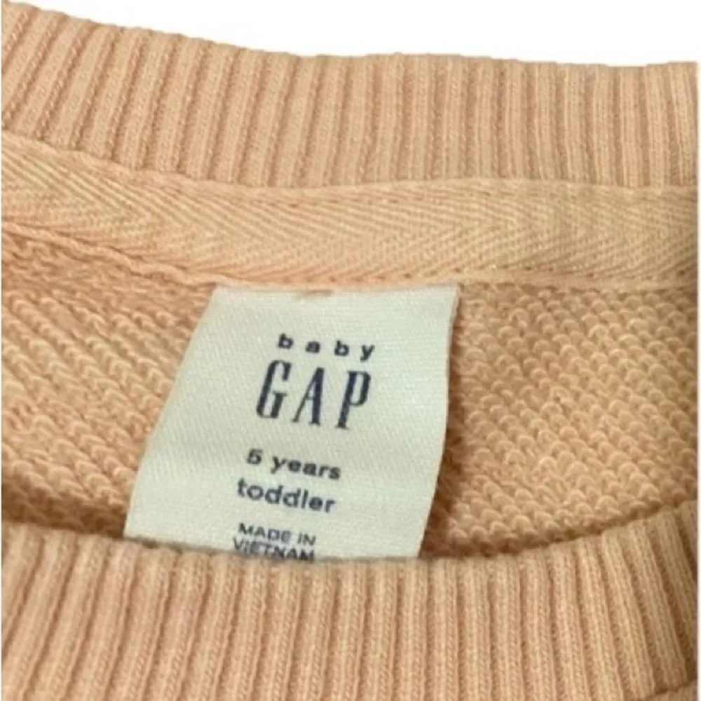 Baby Gap Size 5-7 Kids Girls Pink and Yellow Long Sleeve Sweater Sweatshirts